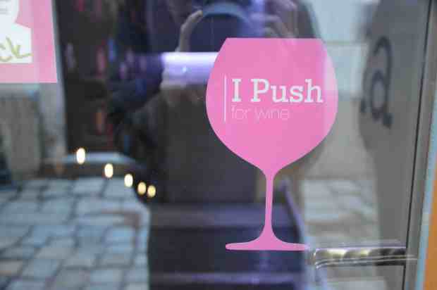 I push for wine. 