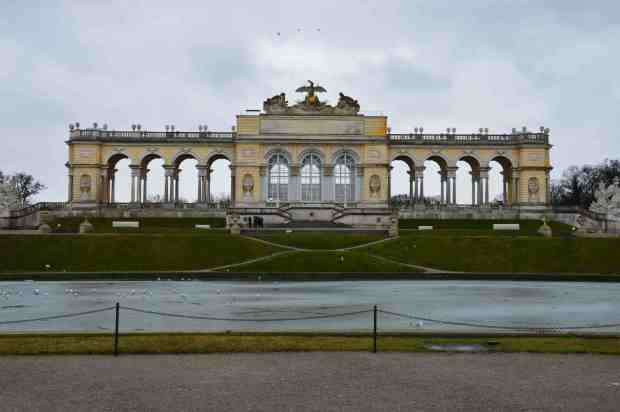 Huge building in Schönbrunn Palace gardens. We were tempted by the overpriced cafe, but resisted. 