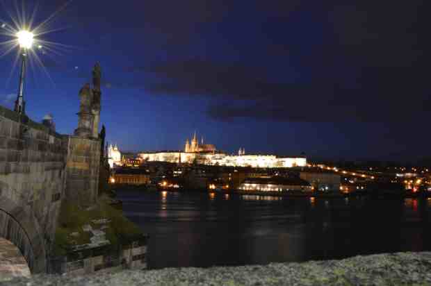 Best night shot we took of the Prague Castle. Wanted to try for more, but fingers were shaking and purple. 